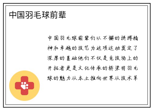 中国羽毛球前辈